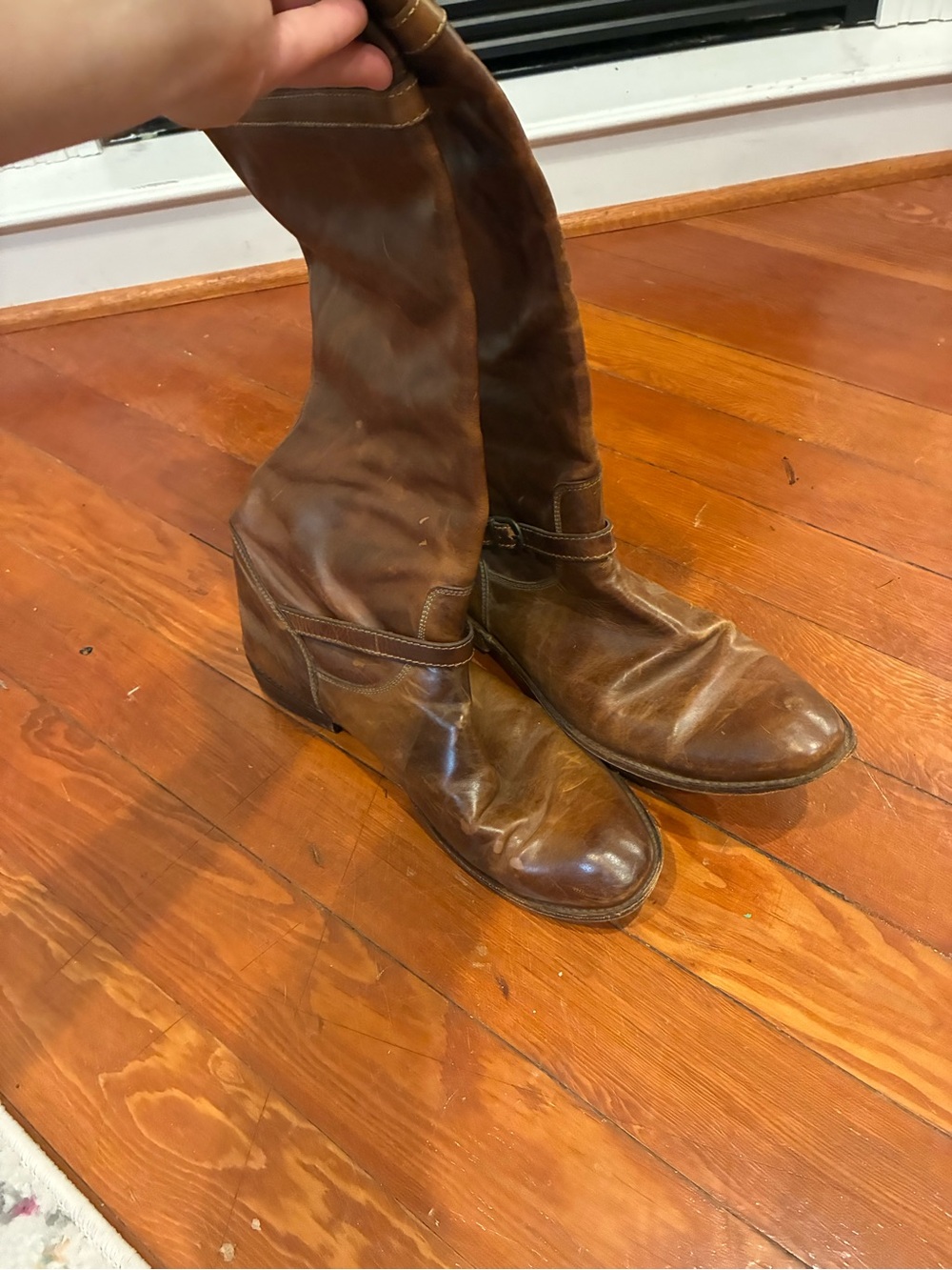 Frye Women's Brown Leather Knee-High Boots - Picture 2 of 6